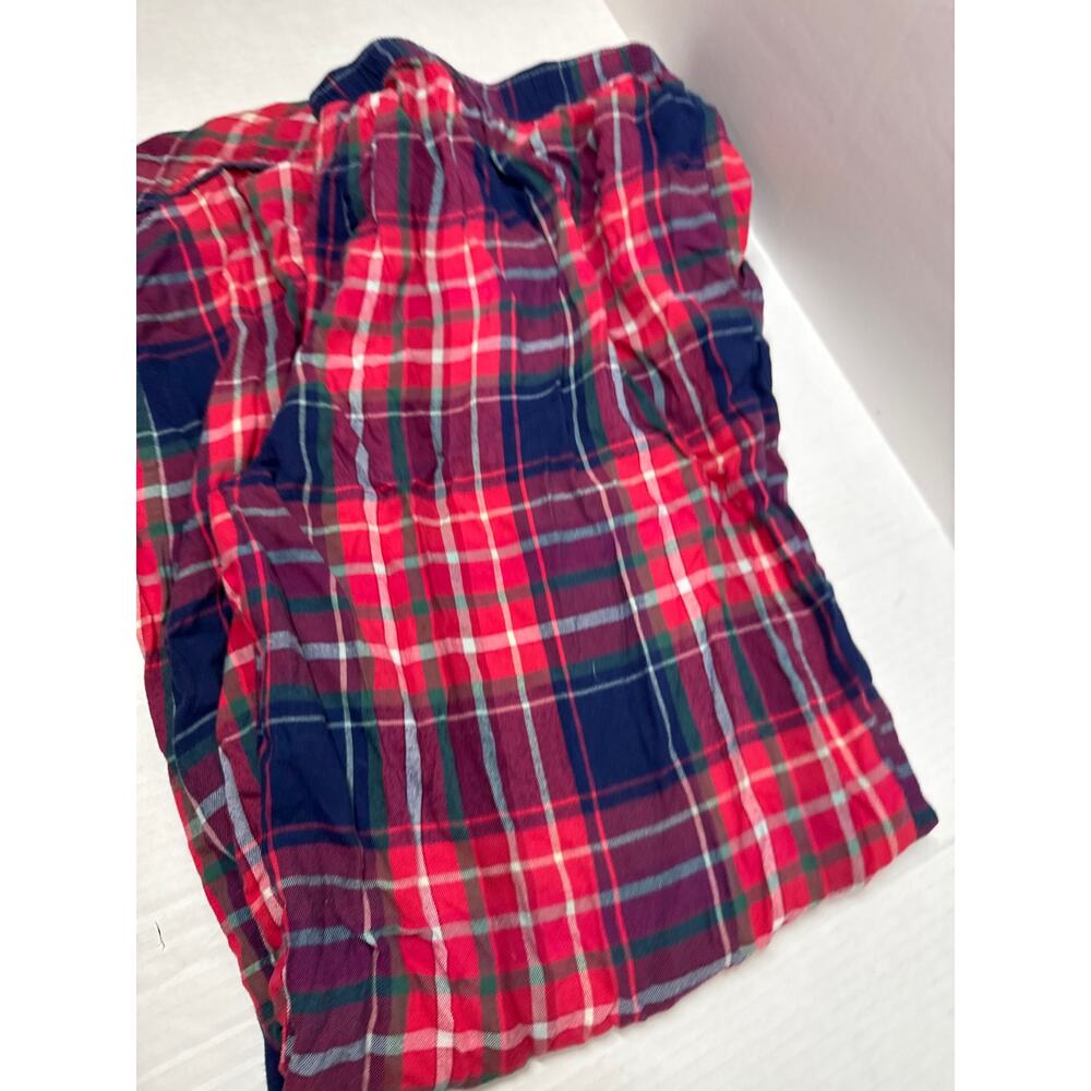 Victoria's Secret Womens Pajama Pants Red Plaid Christmas‎ PJs Cotton Blend Sz M
